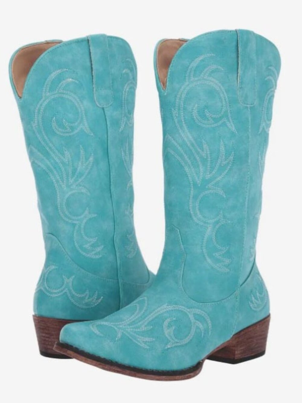 Roper Riley Women's Turquoise Faux Leather Boots 10 M